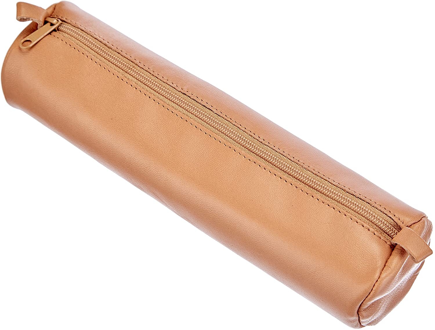 Trousse ronde pour stylos Cuir Naturel 22 cm CLAIREFONTAINE