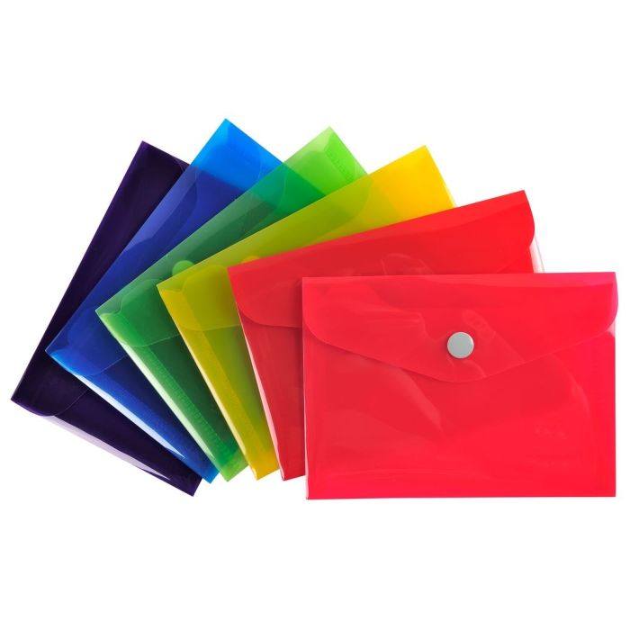 Pochette Plastique a4, Lot de 18 Enveloppe A4 Plastique, 6