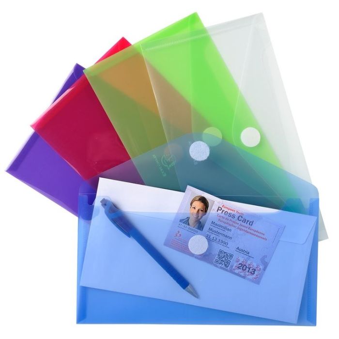 Pochettes Enveloppes à scratch - 250 x 135 mm - Assortiment