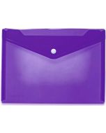 Pochette enveloppe A4 à bouton-pression - Violette Transparente HERMA