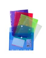 57380E Pochettes enveloppes perforées fermeture velcro Exacompta A4