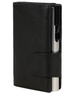 Photo Porte-monnaie avec porte-cartes - Simili-cuir - Rouge / Argent CLICKSAFE