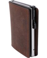Photo Porte-monnaie avec porte-cartes - Simili-cuir - Rouge / Argent CLICKSAFE