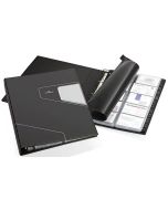 Photo Classeur à anneaux 400 cartes de visite - PVC noir DURABLE Visifix Pro