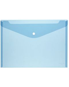 Pochette Enveloppe A4 bouton-pression - Bleu Transparent HERLITZ photo