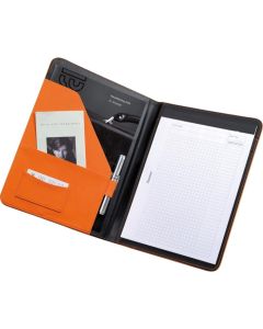 ALASSIO : Serviette-écritoire A4 en simili-cuir - MESSINA Orange Intérieur 30084
