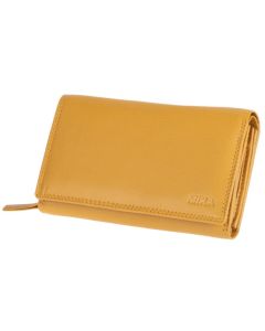 Photo Portefeuille en cuir - 100 x 30 x 190 mm - Jaune MIKA