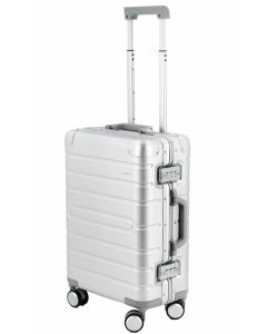 Valise de voyage avec 4 roulettes - Aluminium Argent : ALUMAXX