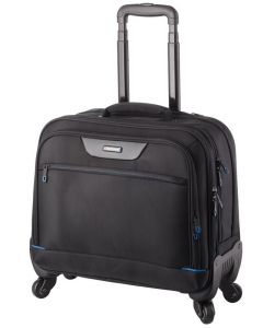 Valise de voyage en aluminium noir mat sur roulette