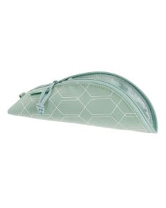 Trousse asymétrique dessin géométrique - Menthe/Blanc : HERLITZ  Cocoon Geometric mint image