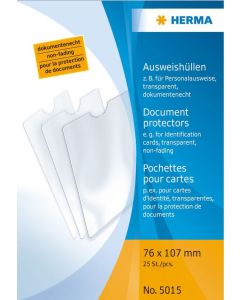 HERMA : Etui de protection pour document 76 x 107 mm 5015