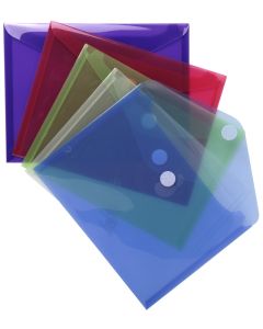 Lot de 5 Pochettes Enveloppes avec velcro - A5 240 x 180 mm : EXACOMPTA Modèle