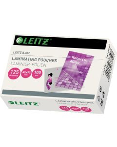 Pochettes à plastifier des Cartes - 250 mic 60 x 90 mm LEITZ Recto