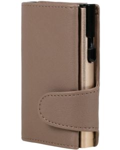 Porte-monnaie avec porte-cartes RFID - Simili-cuir Gris/Champagne CLICKSAFE