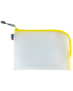 Photo Pochette universelle à zip - 260 x 200 mm - Transparent / Jaune HERMA Mesh Bags