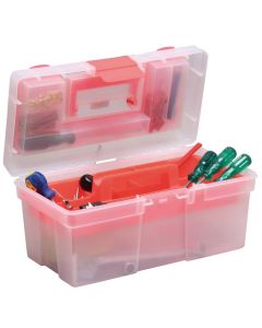 Photo Boîte de rangement avec poignée - Plastique - Rouge ALLIT McPlus Clear 16
