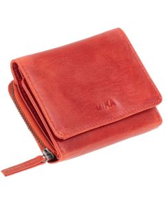 Photo Porte-monnaie en cuir - 90 x 30 x 110 mm - Rouge MIKA