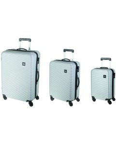 Photo Set de 3 valises trolley en ABS - Roues 360 degrés - Argent JSA