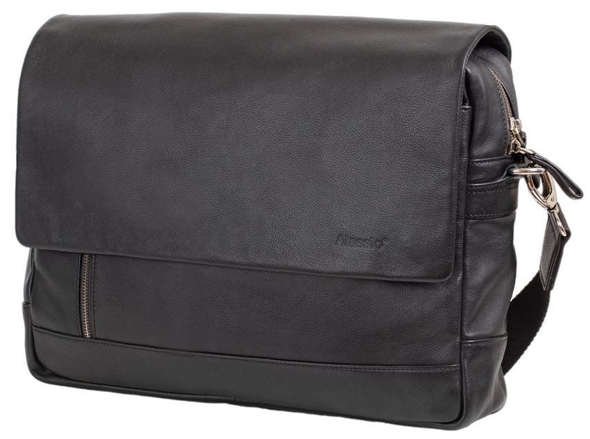 Sacoche pour ordinateur portable Homme en Cuir Zwart - Sacoche