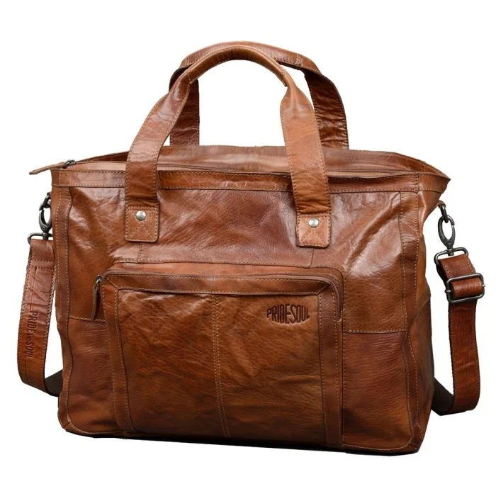 Grand sac a main Cuir Marron PRIDE ET SOUL Royal CITASAC