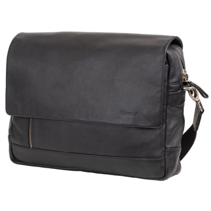 Sacoche Ordinateur 14 pouces Cuir Noir ALASSIO Oro CITASAC